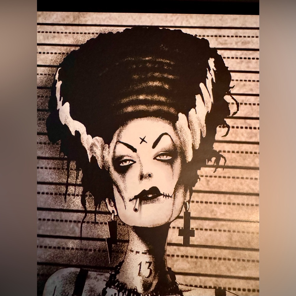 Set of 3 Mugshot Prints Signed by Marcus Jones  Frankenstein, Bride & Nosferatu - Picture 8 of 9